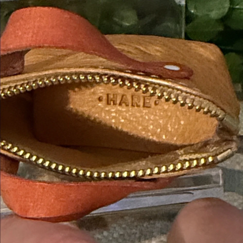 Tan Leather Women's Bag Keychain